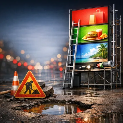 В Истре реклама важнее ремонта ям